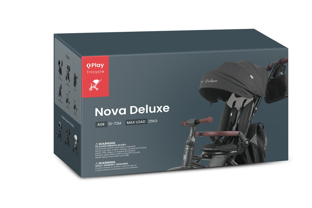 QPlay Nova Deluxe Tricycle – Grey